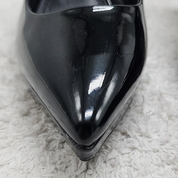 DKNY LEXIE POINTED TOE CLASSIC PUMP BLACK PATENT LEATHER LADIES SIZE 6 GUC - Picture 6 of 16